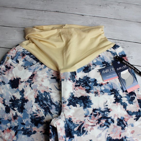 Flutter & Kick Women's Maternity Denim Blue Jeans Size 10 Skinny Leg - Picture 8 of 11